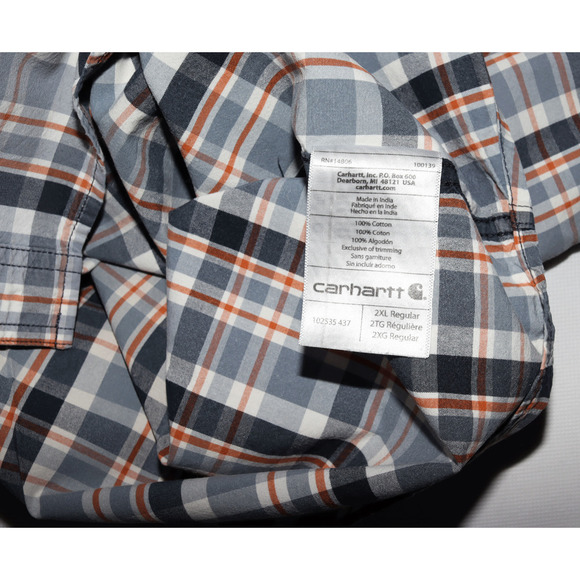 Carhartt Relaxed Fit Men's Short Sleeve Button Front Shirt Size 2XL - Picture 6 of 6
